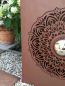 Preview: Edelrost Dekosäule Mandala mit Schale