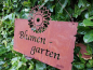 Preview: Edelrost Schild Blumengarten