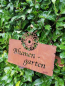Preview: Edelrost Schild Blumengarten