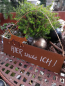 Preview: Edelrost Schild mit Katze Hier wache ich