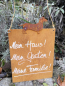 Preview: Edelrost Schild mit Dackel, Mein Haus
