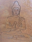 Preview: Edelrost Gartenschild Buddha