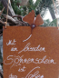 Preview: Edelrost Schild mit Ginkgo Sonnenschein