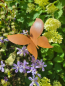 Preview: Edelrost Schmetterling schlicht am Stab