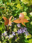 Preview: Edelrost Schmetterling schlicht am Stab