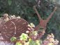 Preview: Edelrost Schnecke Berta am Stab