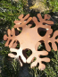 Preview: Edelrost Schneeflocke gebogen 3, 3D