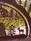 Preview: Edelrost Schwibbogen Winterlandschaft
