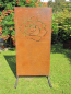 Preview: Edelrost Sichtschutzwand Rose