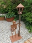 Preview: Edelrost Skelett Max mit Laterne inkl. Lampenfassung