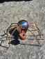Preview: Edelrost Spinne Rudi mit Edelstahlkugel