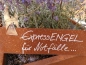 Preview: Edelrost Schild mit Engel Expressengel für Notfälle