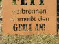 Preview: Edelrost Schild Fett verbrennen