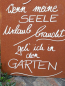 Preview: Edelrost Schild mit Ginkgo "Garten - Seele"