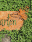 Preview: Edelrost Schild Garten mit Biene