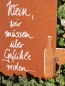 Preview: Edelrost Schild mit Weinflasche Hol den Wein, Gefühle