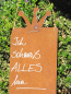 Preview: Edelrost Schild Prinzessin mit Kronenrand