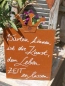 Preview: Edelrost Schild mit Krone "Warten können"