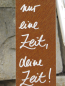 Preview: Edelrost Schild mit Schnecke Deine Zeit hoch