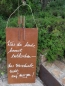 Preview: Edelrost Schild mit Besteck Entkorken