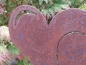 Preview: Edelrost Gartenstecker Doppelherz