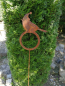 Preview: Edelrost Gartenstecker Futterstation Wintervogel