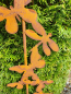 Preview: Edelrost Gartenstecker Schmetterlingsband, mit Glaskugel
