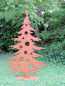 Preview: Edelrost Dekotanne für Weihnachtskugeln 125 cm