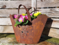 Preview: Edelrost Handtasche zum Bepflanzen