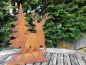 Preview: Edelrost Teelichthalter Hirsch und Tanne