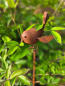 Preview: Edelrost Gartenstecker Vogel Nicki