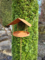 Preview: Edelrost Vogelhaus schlicht, zum Stecken