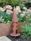 Preview: Edelrost Vogelhaus rund