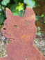 Preview: Edelrost stehender Hund mit Schmetterling