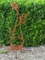Preview: Edelrost Gartenstecker Wichtel Timo mit Schmetterlingen