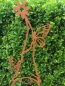 Preview: Edelrost Gartenstecker Wichtel Timo mit Schmetterlingen