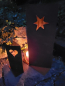Preview: Windlicht Aufsteller Karte mit Herz, quadratisch, inkl. Glas