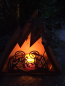 Preview: Edelrost Windlicht heilige Familie
