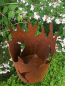 Preview: Edelrost Gartenstecker Windlicht Flamme