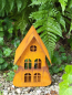 Preview: Edelrost Windlicht Haus, bauchig