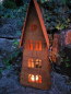 Preview: Edelrost Windlicht Haus, hoch