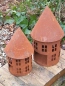 Preview: Edelrost Windlicht Haus Pierre, rund