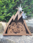 Preview: Edelrost Windlicht heilige Familie