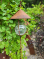 Preview: Edelrost Windlicht mit Dach, zum Stecken