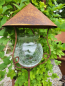 Preview: Edelrost Windlicht mit Dach, zum Stecken