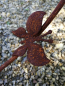 Preview: Edelrost Windrad Flowerspin mit Schmetterlingen