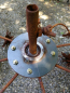 Preview: Edelrost Windrad Flowerspin mit Schmetterlingen