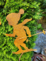 Preview: Edelrost Gartenstecker Winterkinder, Junge