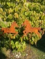 Preview: Edelrost Gartenstecker Pferd laufend, 3 Beine