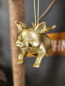 Preview: Dekohänger Schweinchen mit Flügel, gold